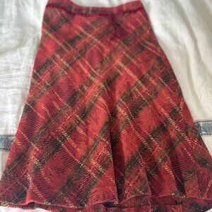 Wool tartan skirt